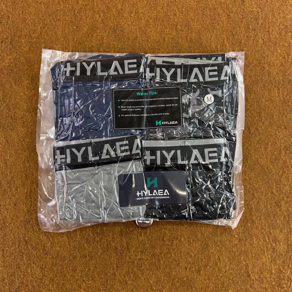 Hylaea Mens Medium Multicolor Camo 4-Pack Comfort Boxer Briefs Underwear New